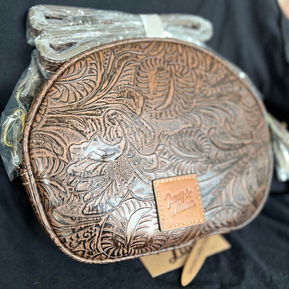 Tony Lama Hair On Canteen Crossbody Purse - Picture 7 of 8